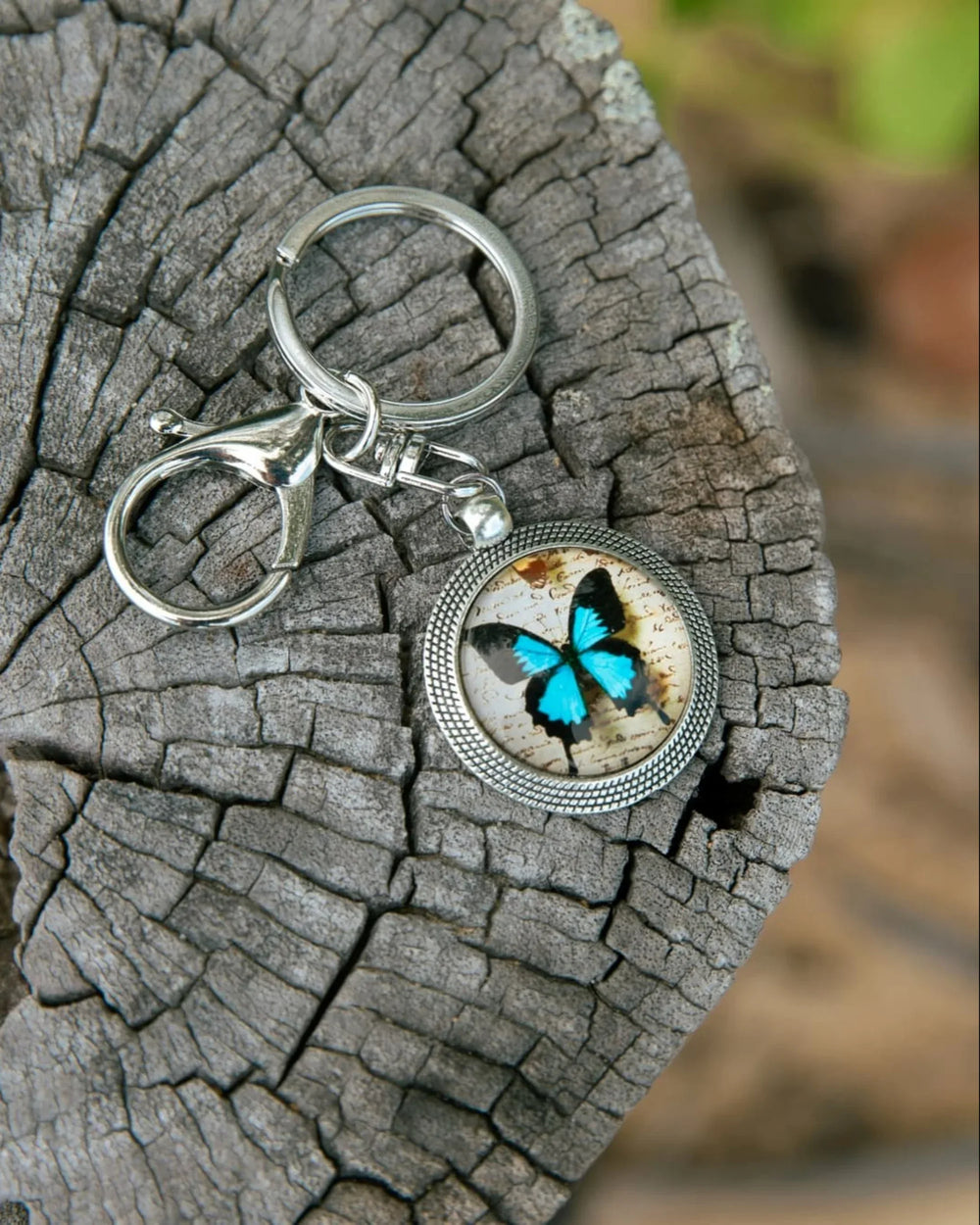 Ulysses Butterfly Keyring Sunbaked Lizard Jewellery & Gifts