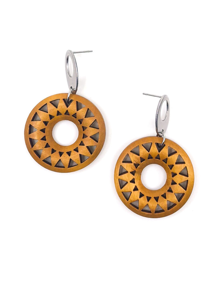 Timber Sun Pendant Drops Sunbaked Lizard Jewellery &amp; Gifts